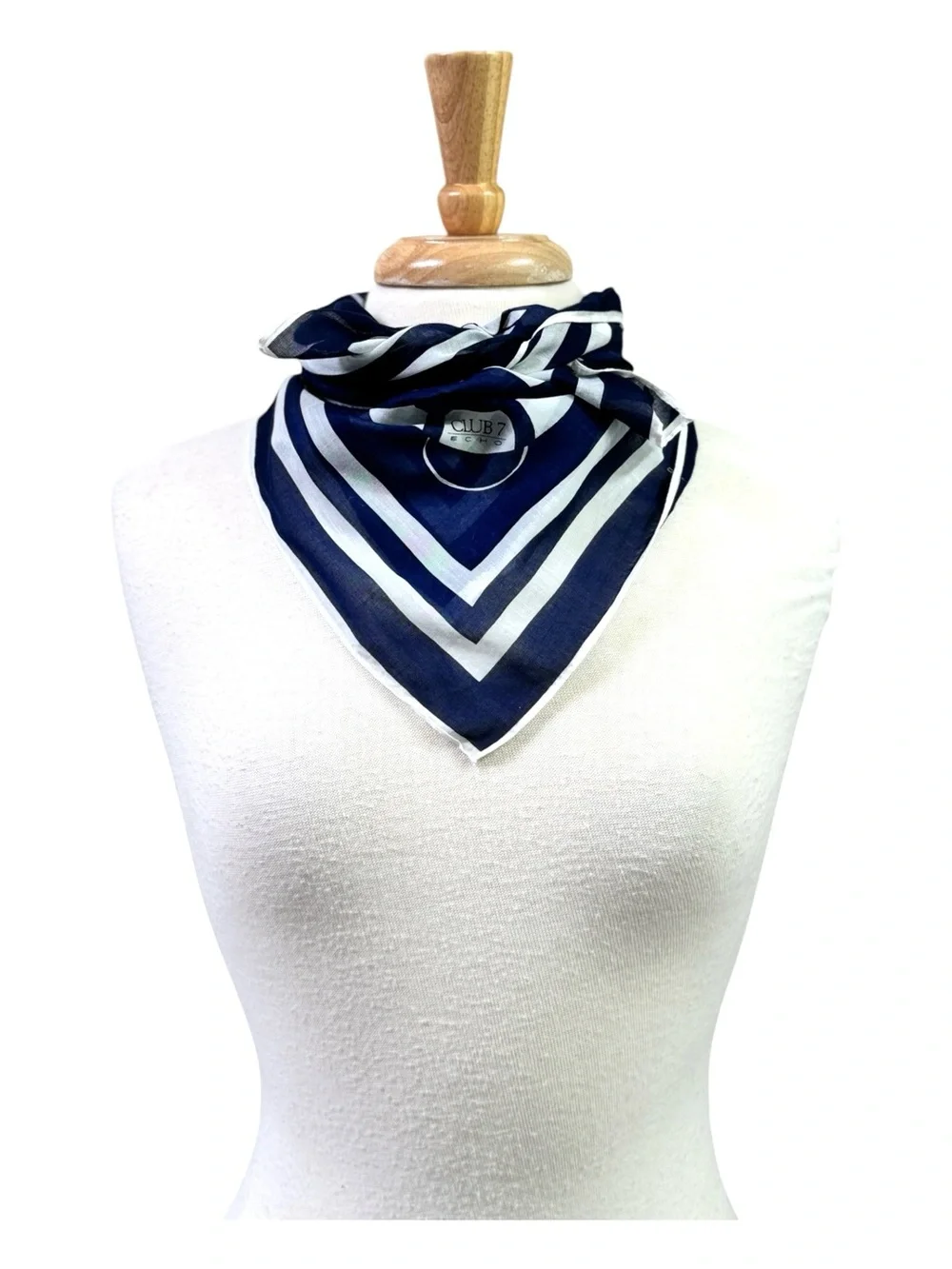 Echo Club 7 Cotton Nautical Anchor & Lifesaver Navy and White Panel